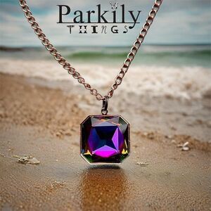 Handcrafted crystal necklace and chain